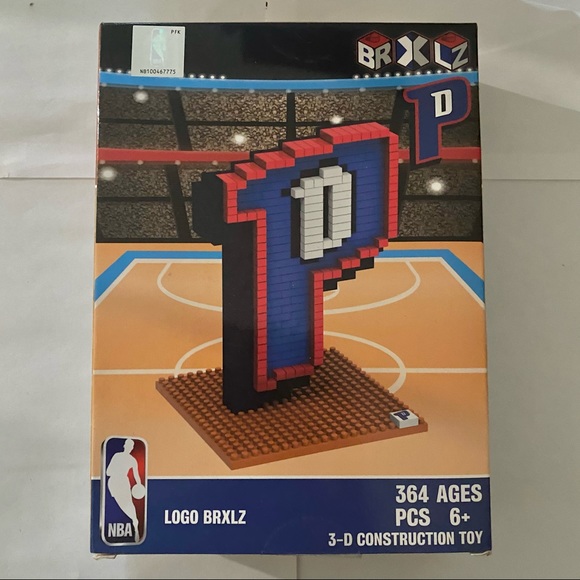 NBA Detroit Pistons Logo BRXLZ 3D Construction Toy 364 Pieces - Picture 1 of 2
